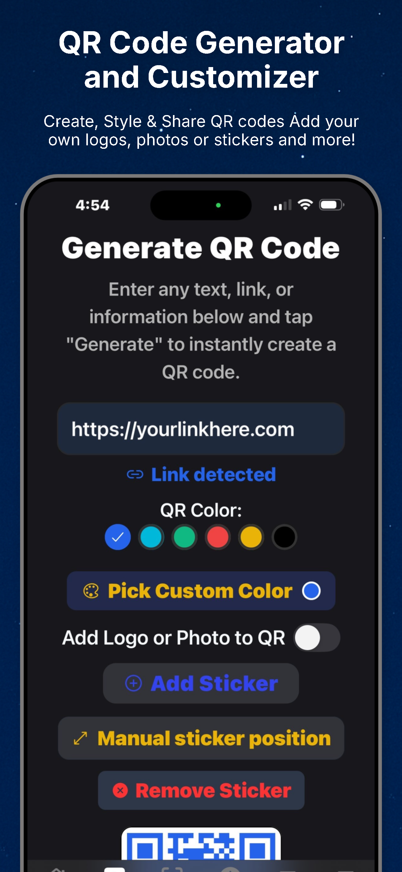 qr code generator customizer
