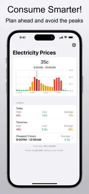 Electricity Prices - Widget screenshot 1