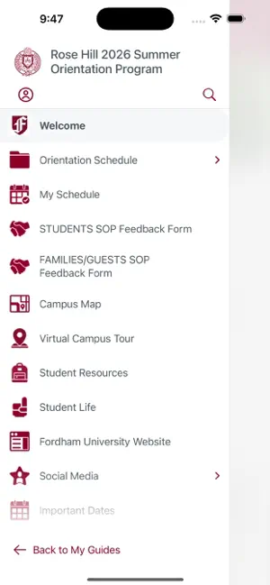 Fordham Orientation screenshot 3