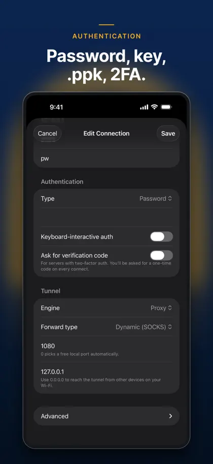 Screenshot 4 di 6 di SSH Tunnel: VPN & SOCKS5 proxy