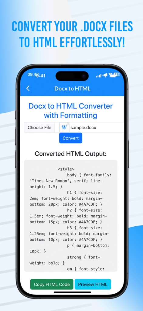 Word to HTML Converter - Developer Tools App | MWM