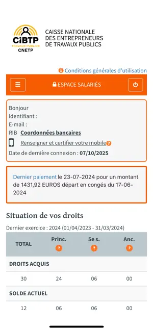 CNETP Salarié iPhone screenshot 2