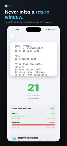 KeepSlip: Proof of Purchase screenshot