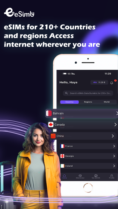 eSimly: eSIM Internet & Travel Screenshot