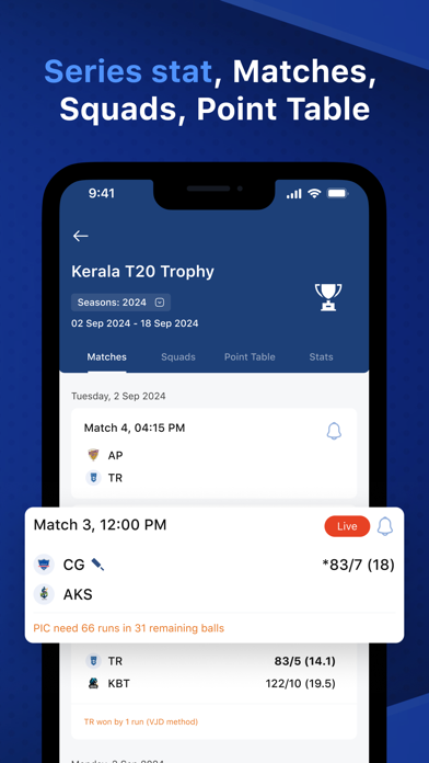 CricManiac: Live Cricket Score Screenshot