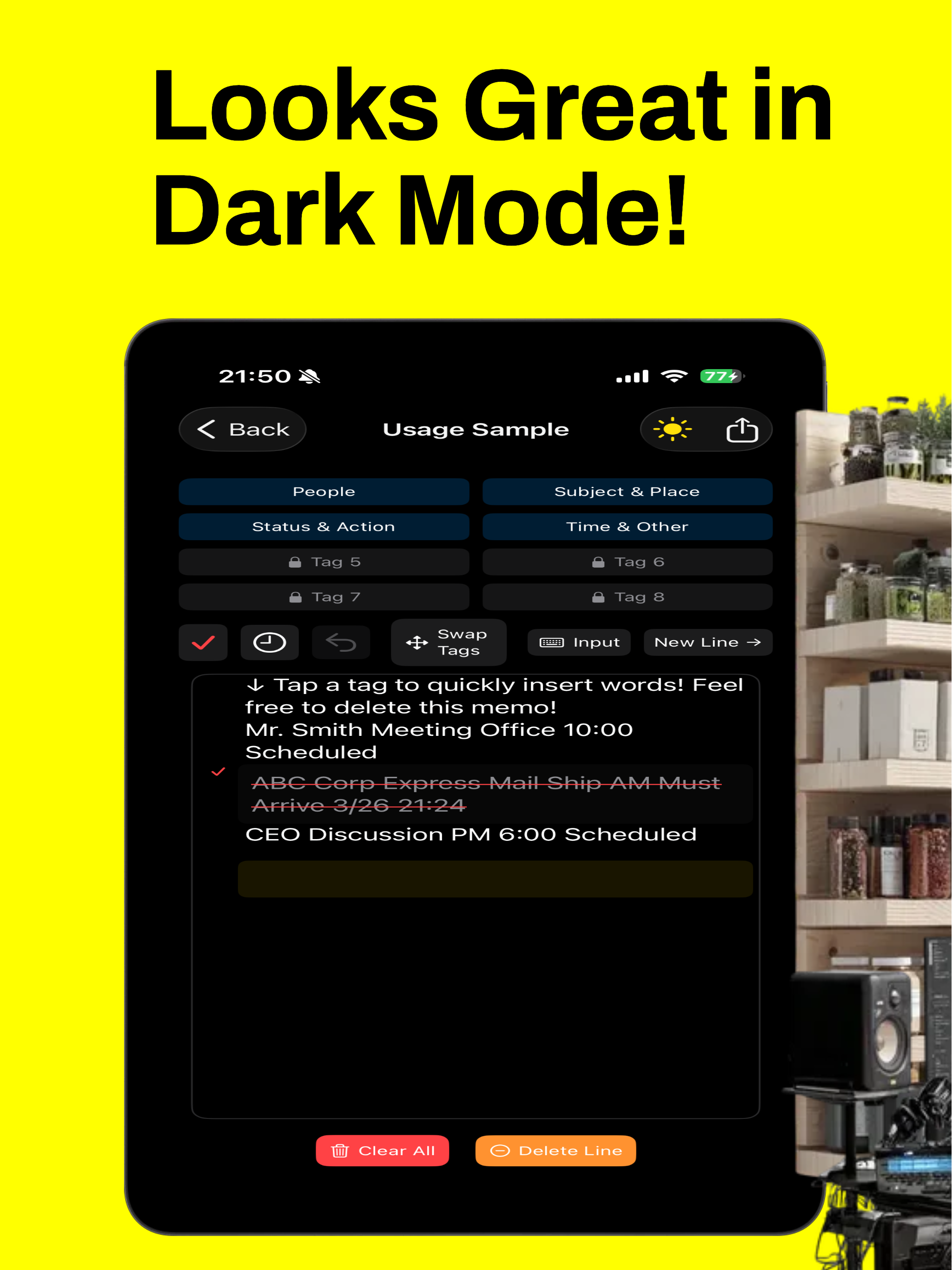 Tap Memo: Lightning Fast