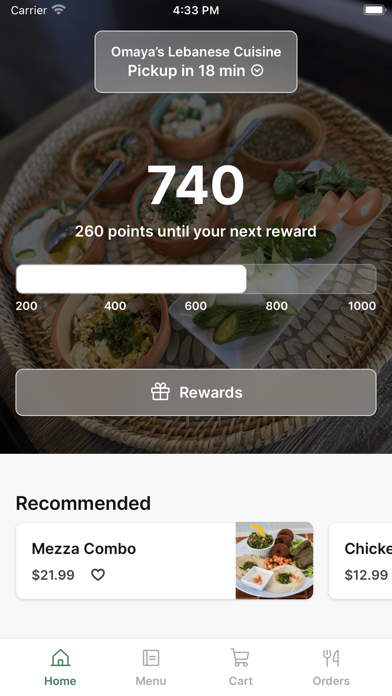 Omaya’s Lebanese Cuisine iPhone screenshot 1 - Food & Drink app