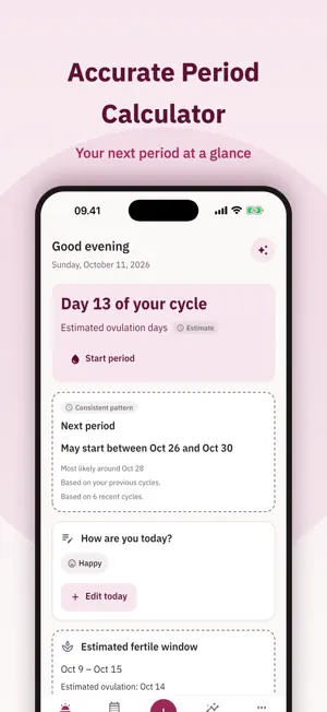 Period Tracker & Ovulation Cal screenshot 1