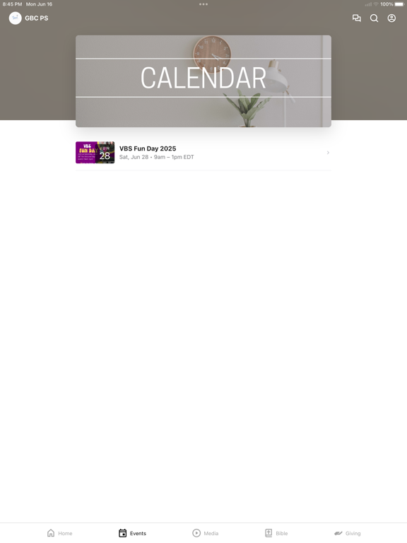 Grace Baptist Church Midtown iPad screenshot