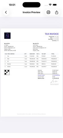 Billora Invoice Maker screenshot