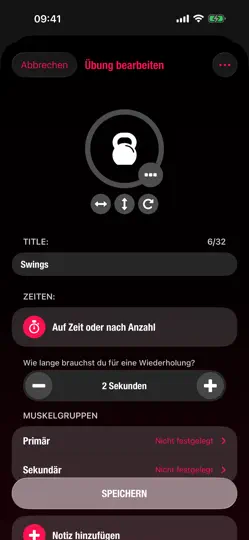 Screenshot von Streaks Workout auf dem iPhone 7