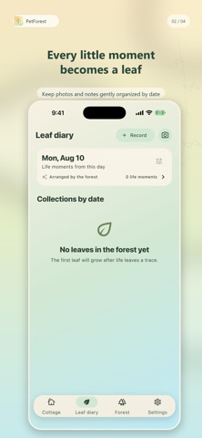 PetForest: Leaf Diary iPhone screenshot