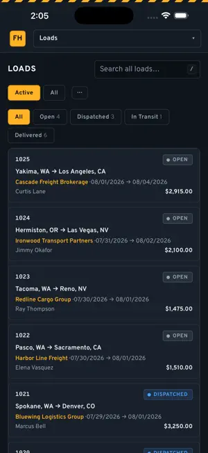 Freight Hunter TMS screenshot 1