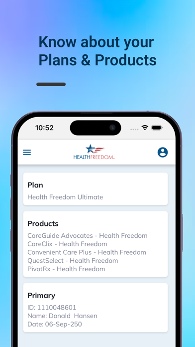 Health Freedom Member Screenshot