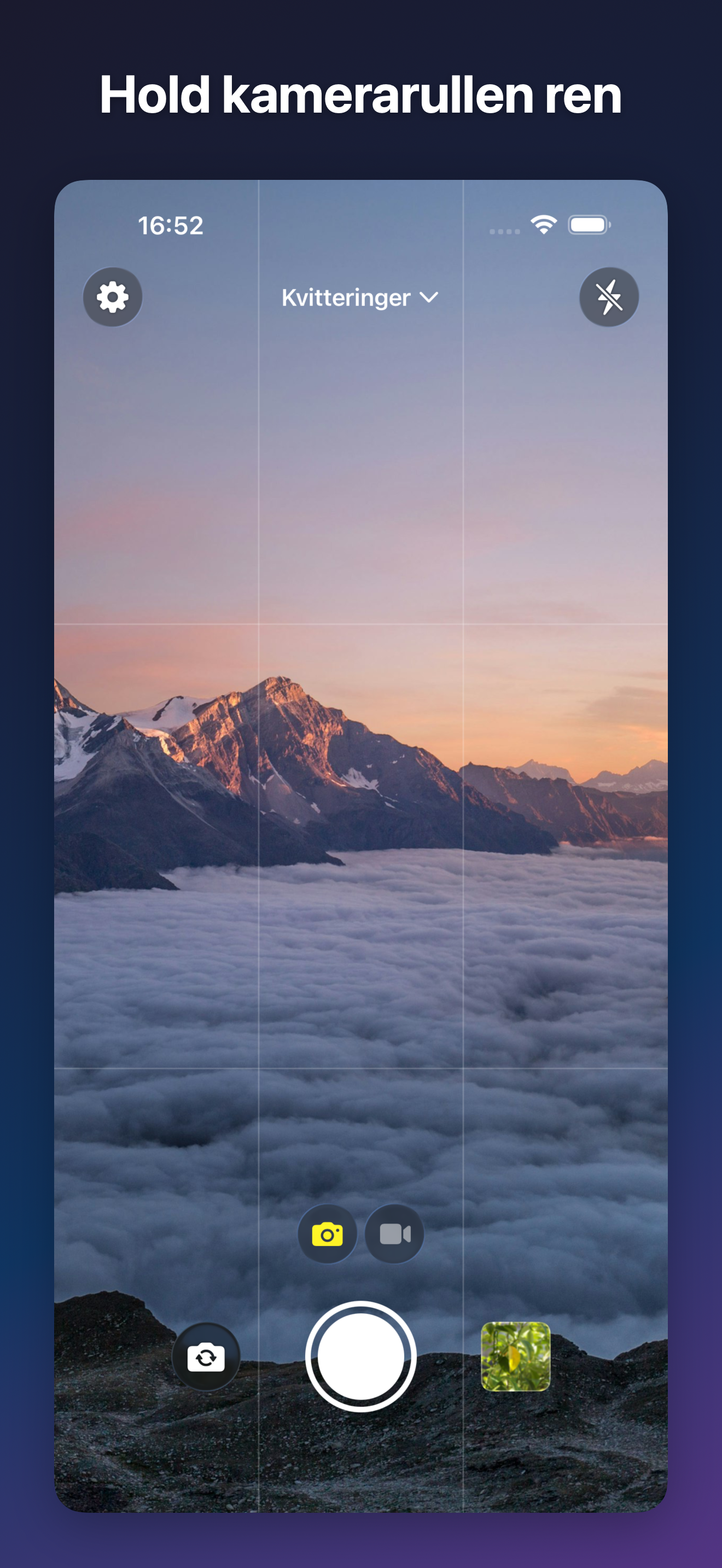 ProjectCam - Photo Folders iOS screenshot 1 showing app interface