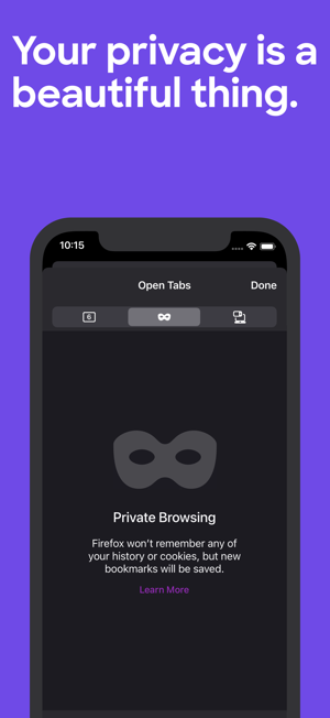 ‎Firefox Fast & Private Browser Screenshot