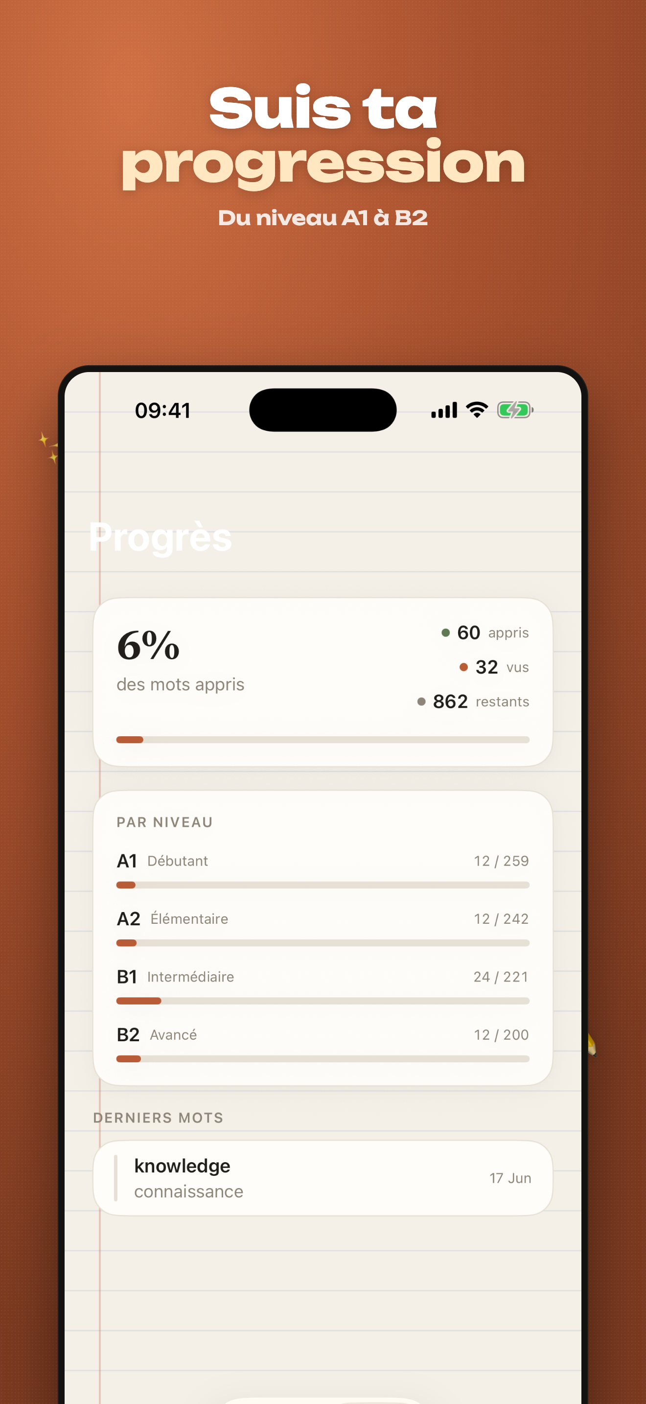 Vocabulaire Anglais Widget