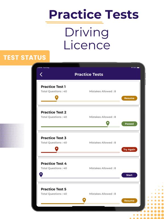 JACE: Texas DMV Practice Test iPad screenshot