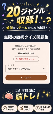 無限の四択クイズ問題集 iPhone screenshot