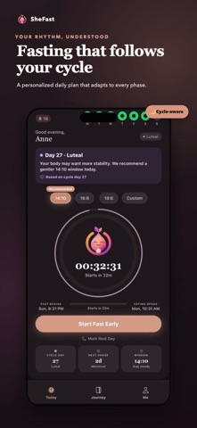 SheFast: Cycle Fasting Tracker Screenshot 1 of 7