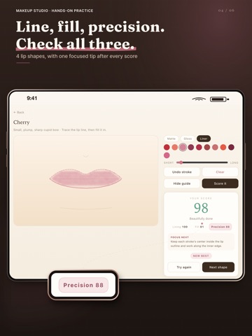 Makeup: Eyebrow Practice iPad screenshot