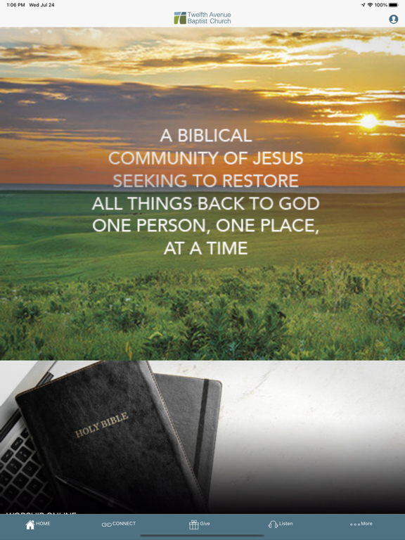 Twelfth Avenue Baptist Church iPad screenshot 1 - Lifestyle app