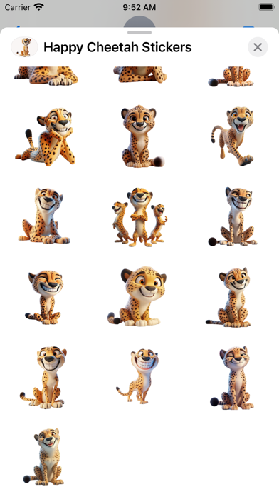 Screenshot 3 of Happy Cheetah Stickers App
