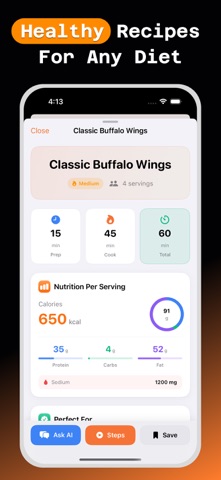 Meal Planner – Daily Recipes iPhone screenshot
