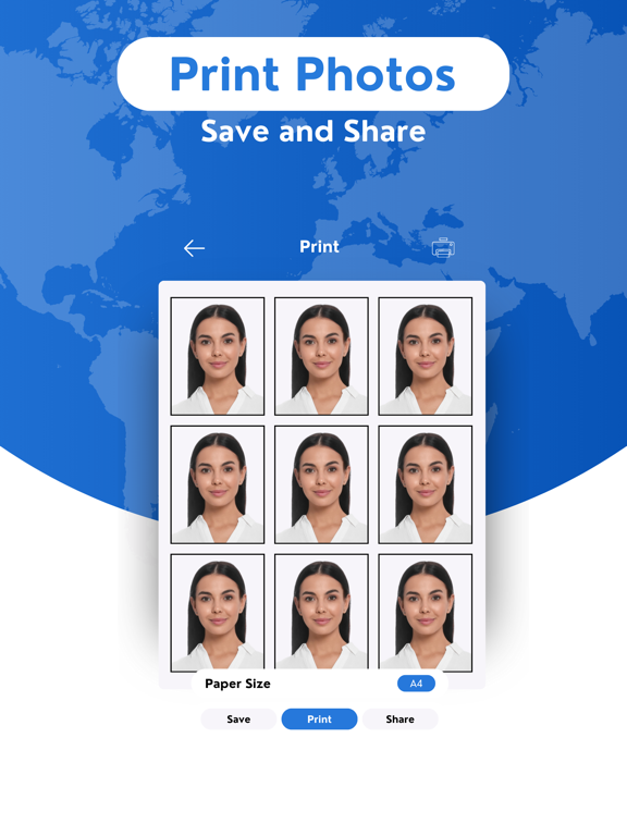 Passport Photo: Editor & Maker iPad screenshot 2 - Business app