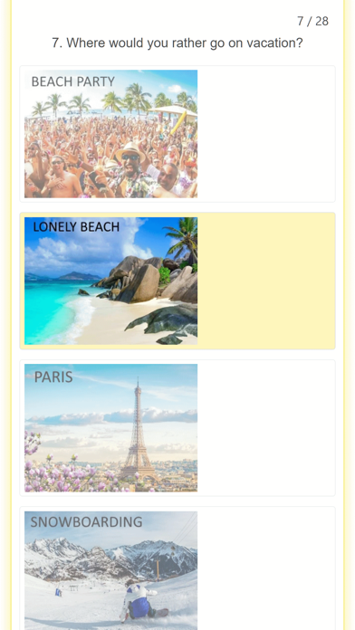 Spiritual Personality Tests Screenshot
