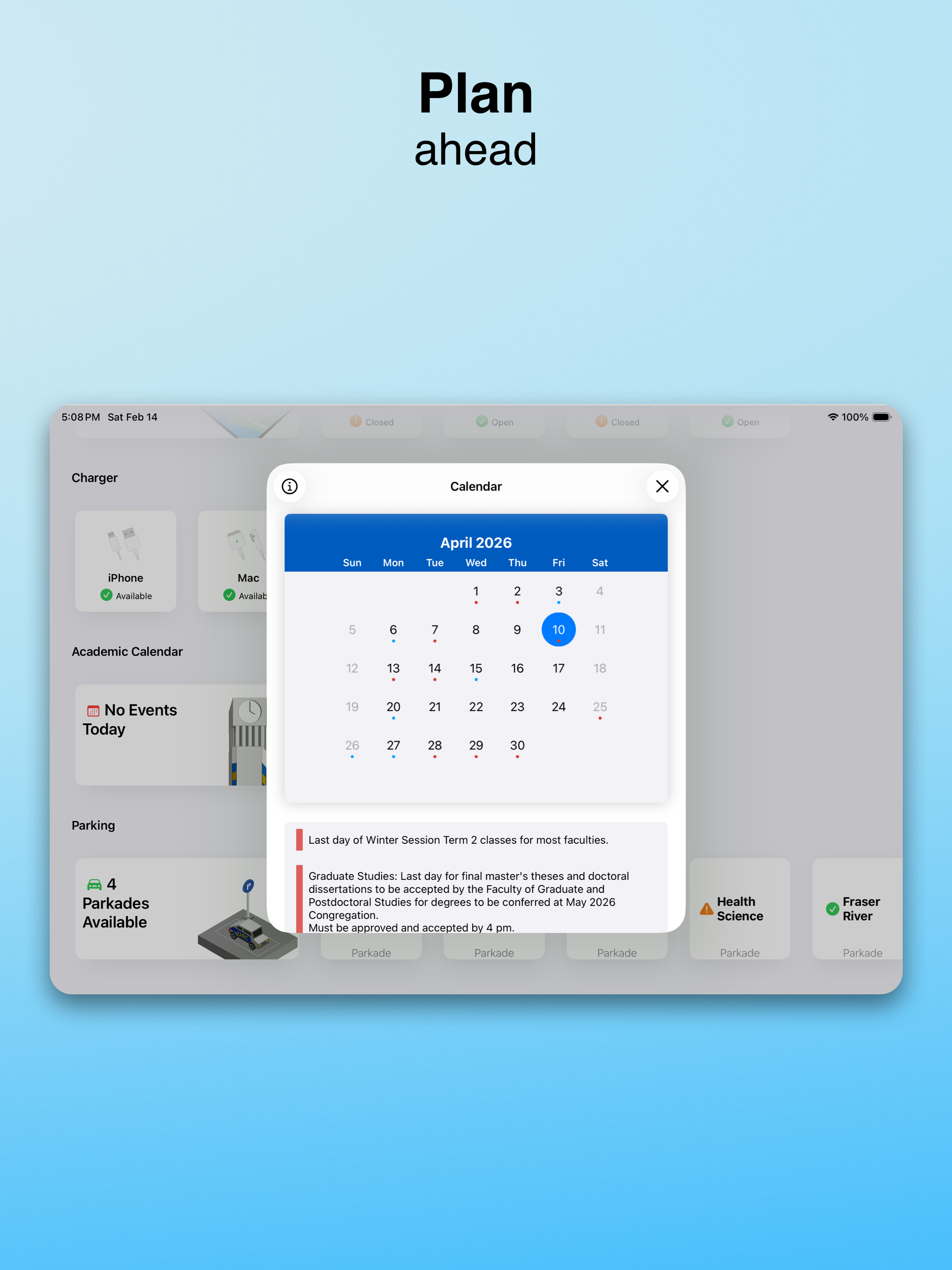 myUBC - made for UBC students