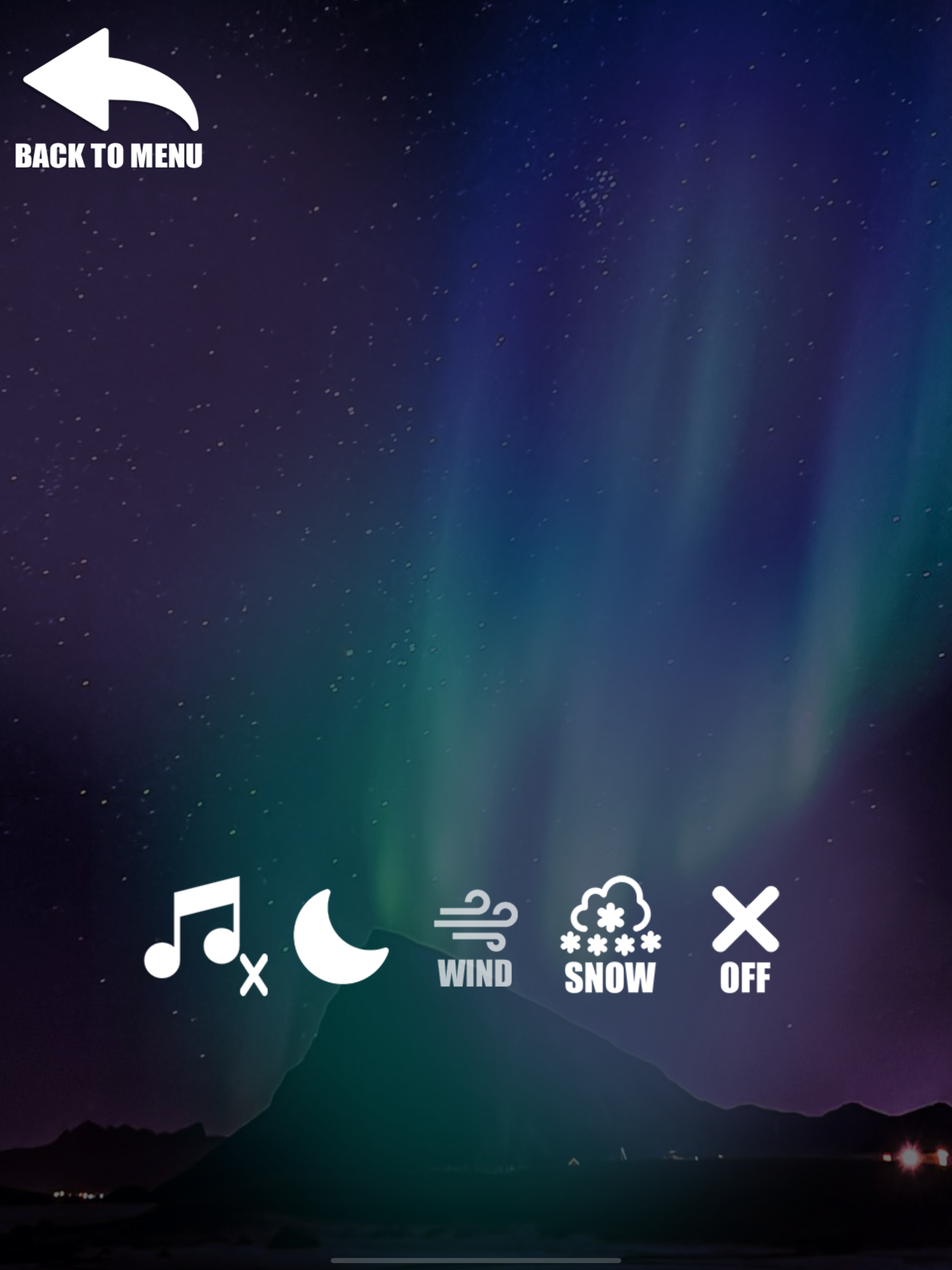 Northern lights simulator