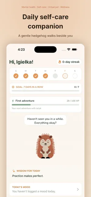 Jeżyk: Daily Self-Care screenshot 1