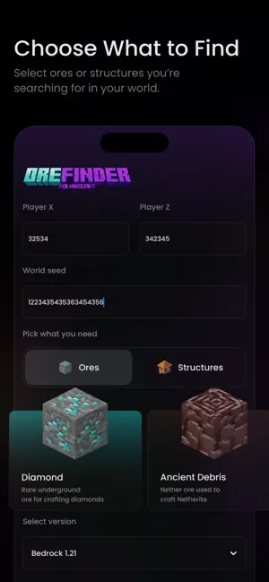 Finder Diamond Ore for MC screenshot 2