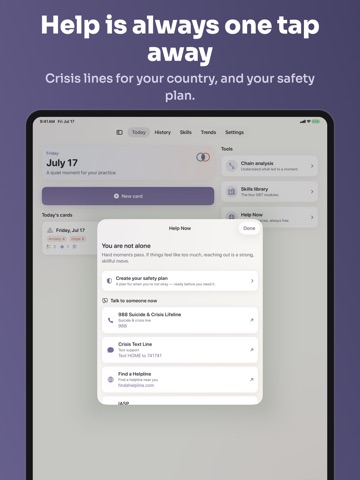 Skillwise: DBT Diary Card iPad screenshot