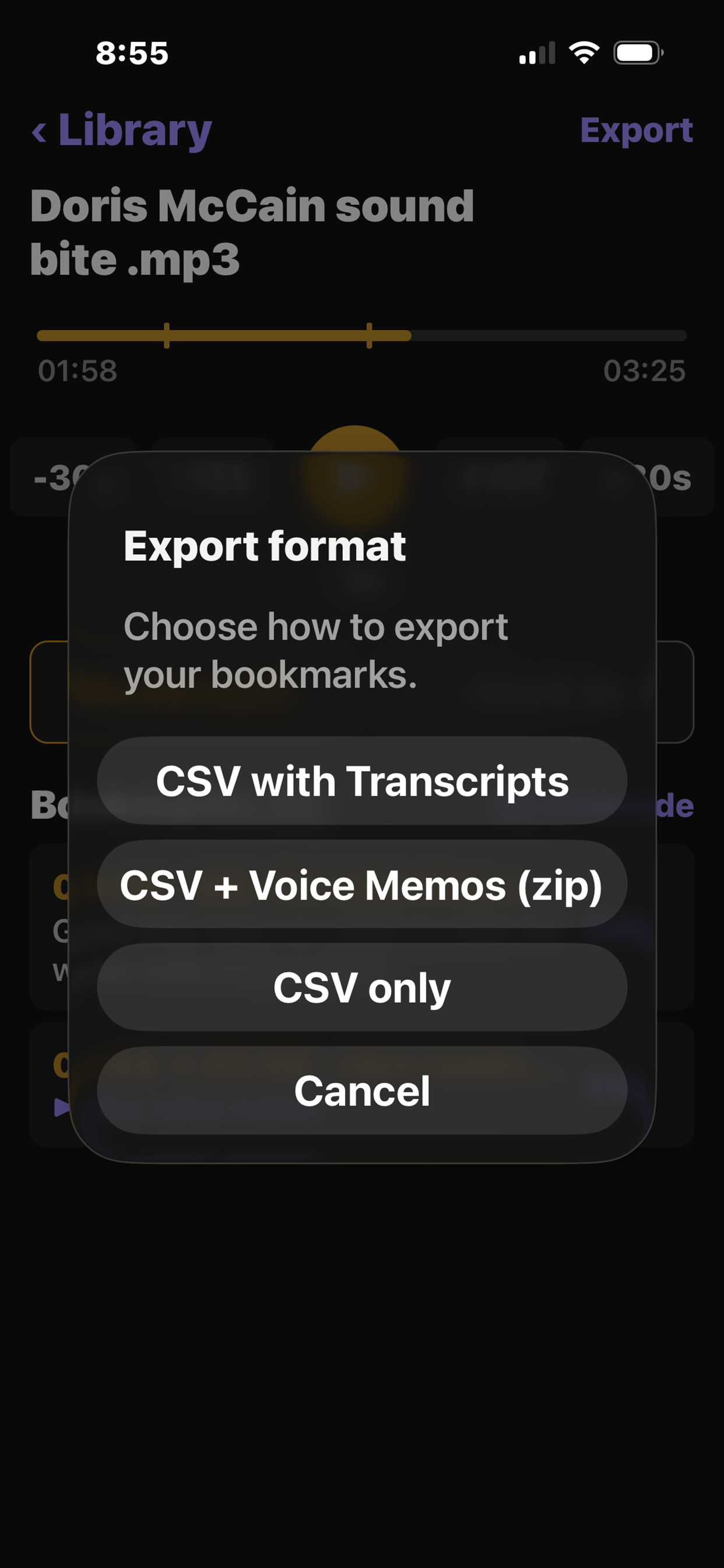 Earmarked: Audio Bookmarks