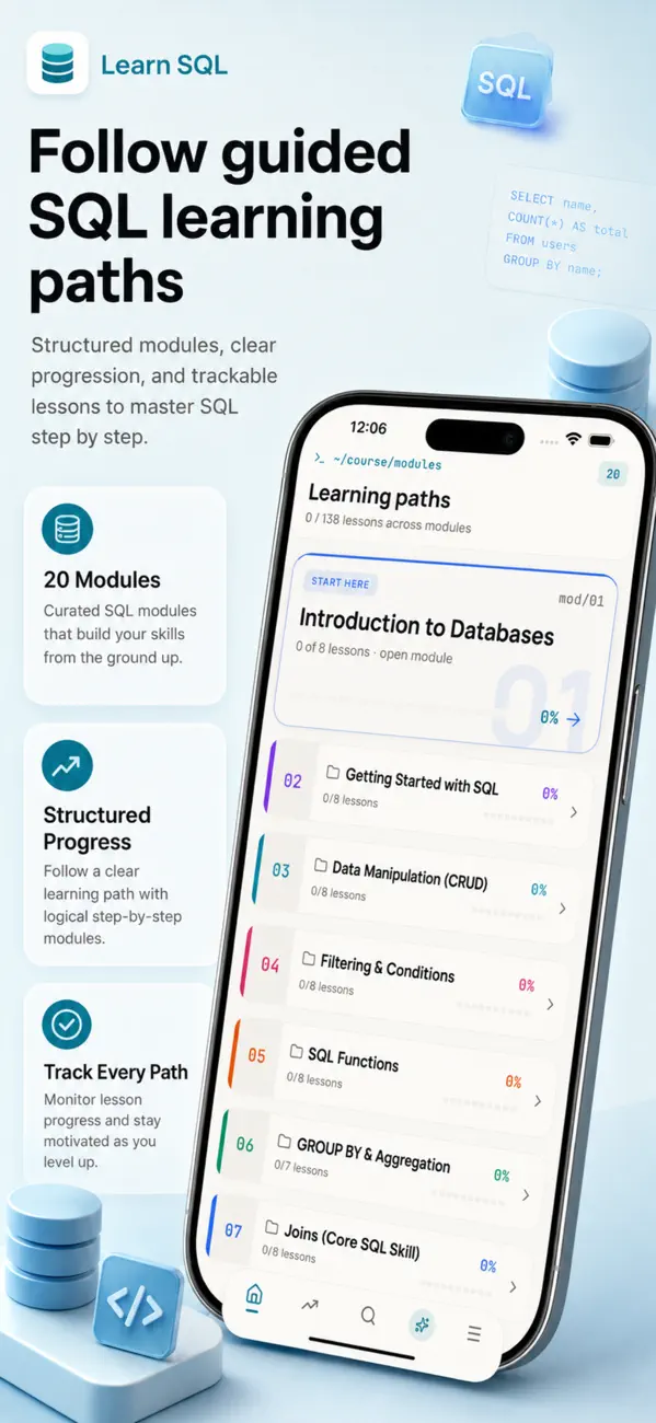 Screenshot #2 pour Learn SQL - Database Mastery