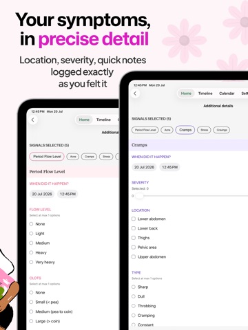 Petals: Period & Cycle Tracker iPad screenshot