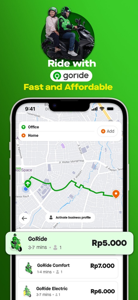 Gojek - GoRide Route Planner