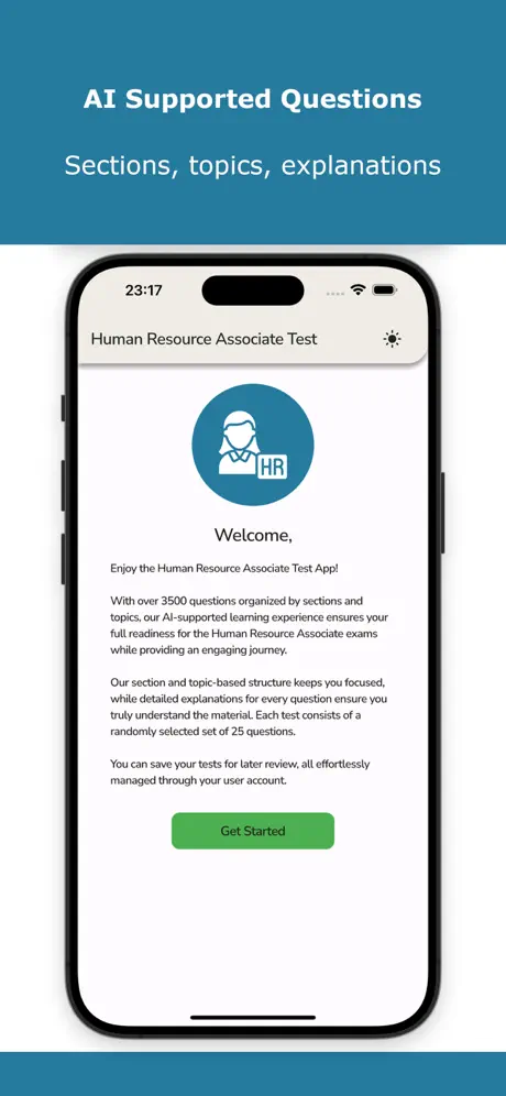 Human Resource Associate Test Screenshot 2