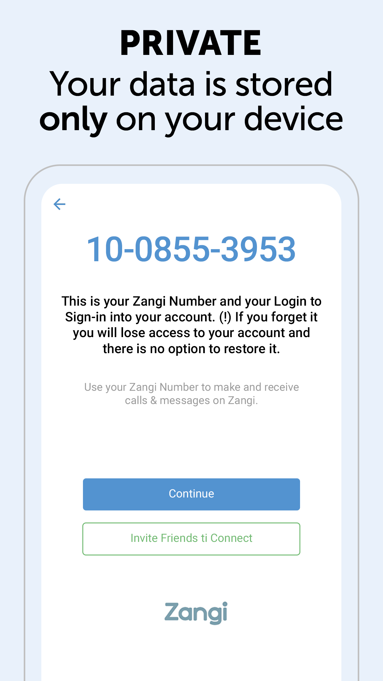 Zangi Private Messenger screenshot 1