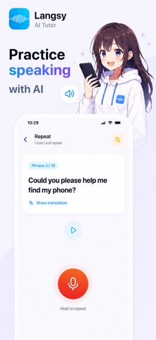Langsy: AI language teacher screenshot