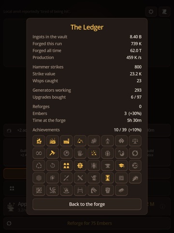 Idle Forge iPad screenshot