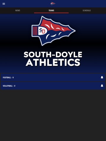 South-Doyle Athletics iPad screenshot
