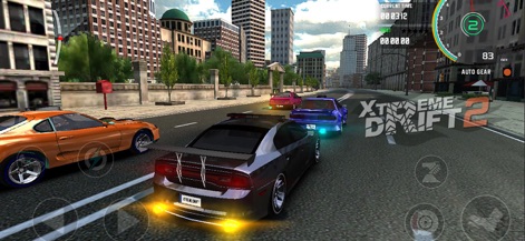 Xtreme Drift 2 - Experience dynamic multi-car races in a bustling urban environment, complete with realistic 3D city buildings.