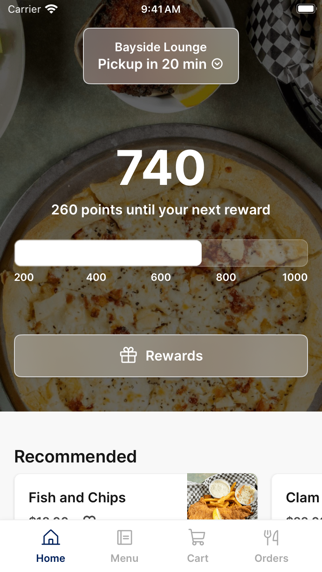 Bayside Lounge app screenshot