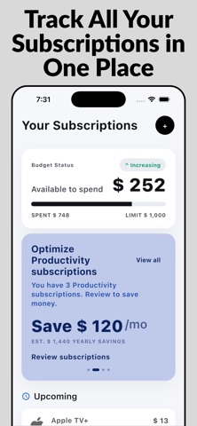 SubVault: Subscription Tracker Screenshot 1 of 5
