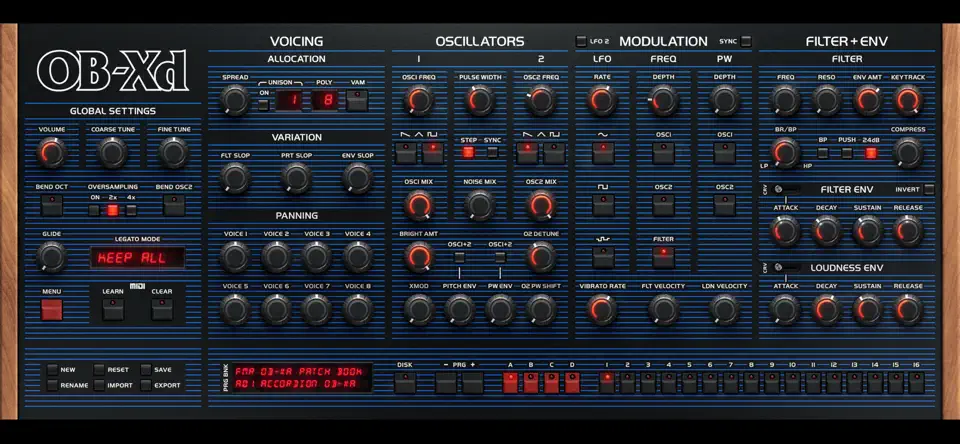 Capture d'écran de OB-Xd 3 AUv3 Synth sur iPhone 2