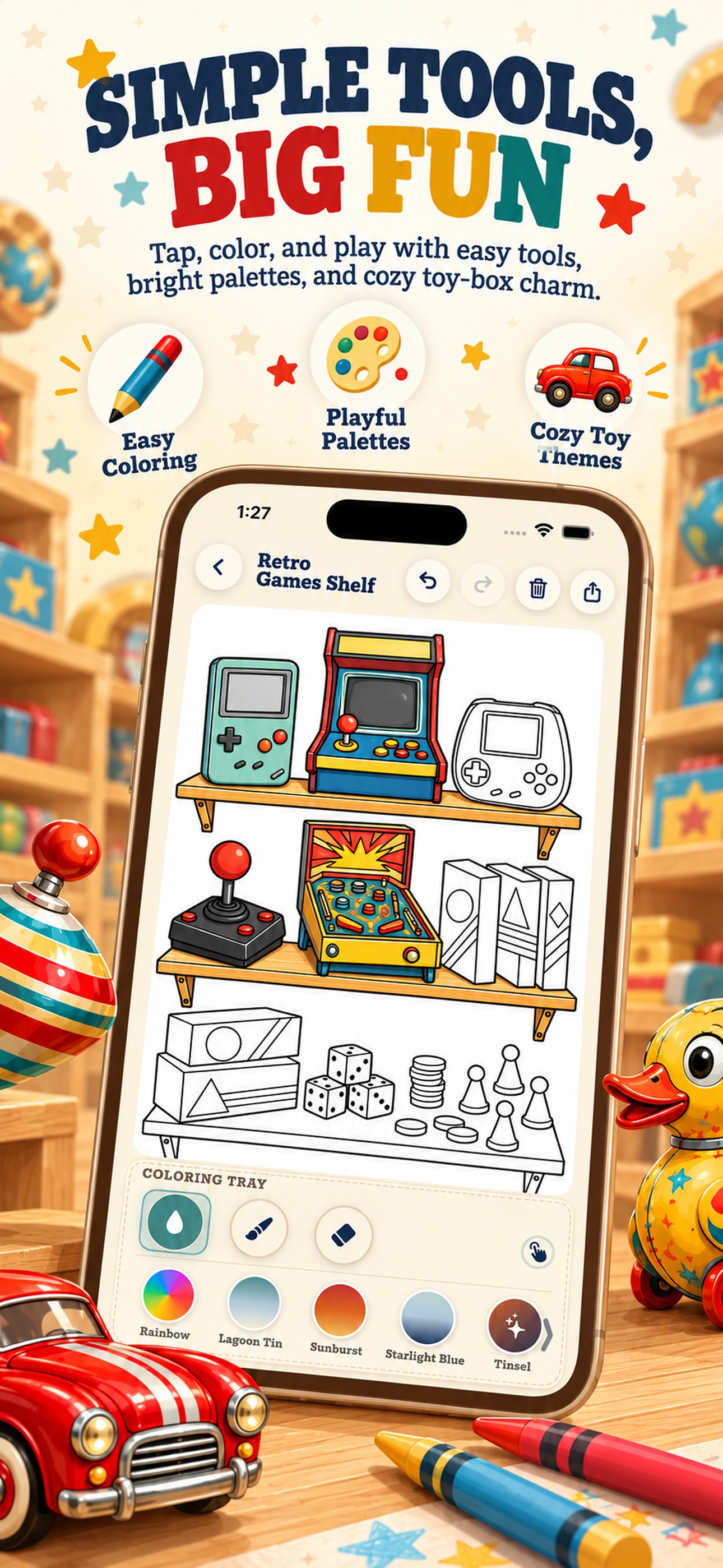Screenshot 5 of Retro Toy Box Coloring Book