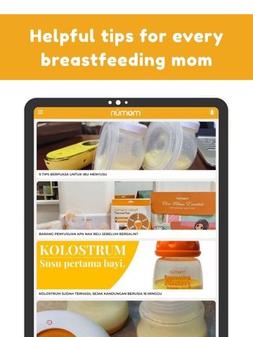 Numom iPad screenshot